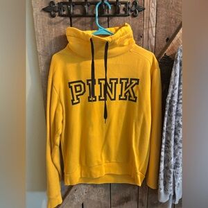 PINK Victoria's Secret Yellow Cowl Neck Sweater